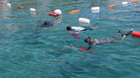 Bodrum'da Dalgıçlar Deniz Dibi Temizliği Gerçekleştirdi