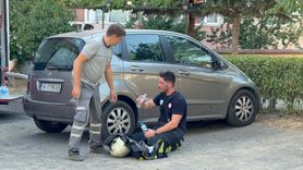 Çorlu'da Dokuz Katlı Binanın Çatısında Yangın Çıktı