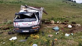 Kars'ta Kamyonet Devrildi: 2 Yaralı, 17 Küçükbaş Hayvan Telefi