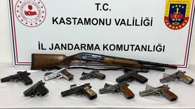 Kastamonu'da 10 Ruhsatsız Silah Bulunan Şahıs Gözaltında