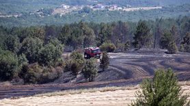 Kastamonu'da Tarım Arazisinde Yangın