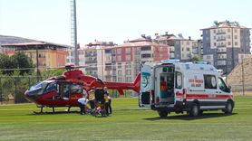 Malatya'da Ambulans Helikopter Kalp Krizi Geçiren Hastaya Uçtu