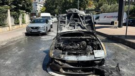 Beşiktaş'ta Otomobil Yangını Kontrol Altına Alındı