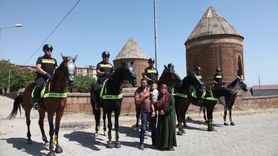 Malazgirt Zaferi Kutlamaları İçin Ahlat'ta Atlı Polis Görevde