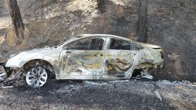 Muğla'da Otomobil Yangını Ormana Sıçramadan Söndürüldü