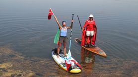 Beyşehir Gölü'nde Kürek Sörfü Etkinliği: Barış ve Dayanışma Mesajı