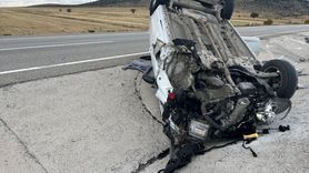 Kütahya'da Teker Kaza Yaptı: 2 Yaralı