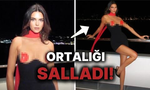Kendall Jenner'ın Meme Dekolteli Elbisesi Sosyal Medyayı Salladı