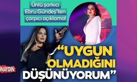 Ebru Gündeş Ödül Törenlerine Katılmayacağını Açıkladı