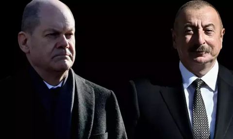 Azerbaycan Cumhurbaşkanı İlham Aliyev ile Almanya Başbakanı Olaf Scholz Karabağ Konusunda Görüştü