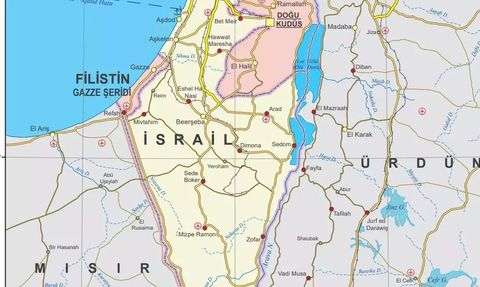 İsrail Filistin Siyasi Haritası 2023