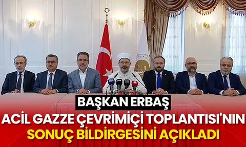 Diyanet İşleri Başkanlığı tarafından düzenlenen Acil Gazze Toplantısı