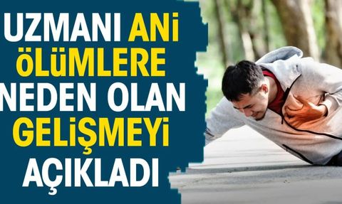 Uzmanı ani ölümlere neden olan gelişmeyi açıkladı