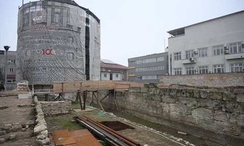 Makedon Kulesi'nde Restorasyon Çalışmaları Hızla Devam Ediyor