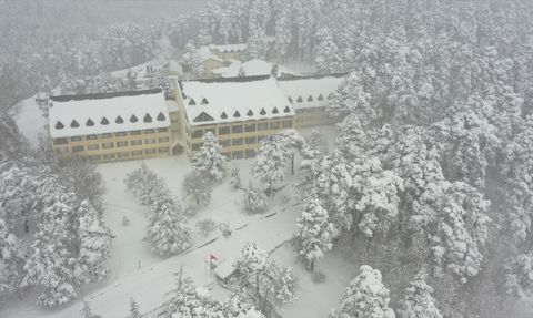 Abant Gölü Milli Parkı Karla Kaplandı