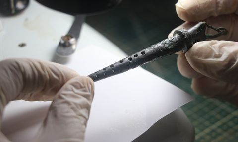 Hadrianopolis Antik Kenti'nde Bronz İçki Filtresi Bulundu