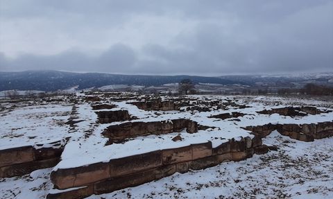 Şapinuva Antik Kenti Karla Kaplandı