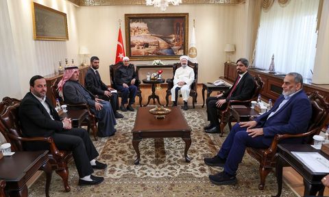 Diyanet İşleri Başkanı Erbaş, Filistinli Heyeti Ağırladı