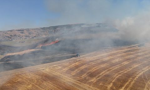Amasya'da Tarım Arazisinde Yangın Kontrol Altına Alındı