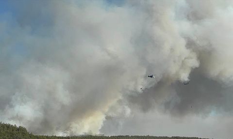 İzmir Buca'da Orman Yangınına Müdahale Devam Ediyor