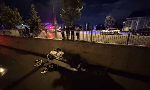Kayseri'de Otomobil Kanalına Düştü: Sürücü Yaralandı