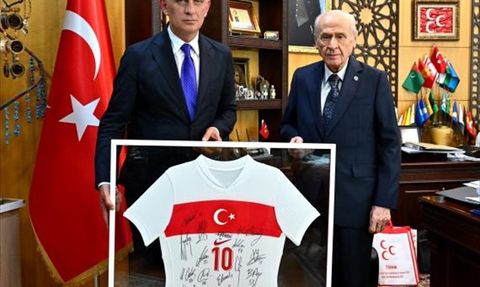 MHP Genel Başkanı Bahçeli, TFF Başkanı Hacıosmanoğlu'nu Ağırladı