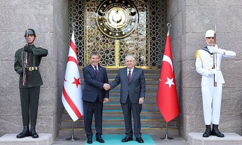 Milli Savunma Bakanı Güler, KKTC Başbakanı Üstel ile Bir Araya Geldi