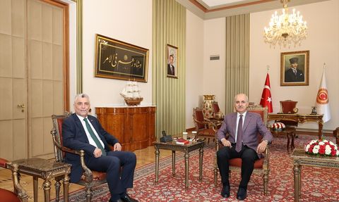 TBMM Başkanı Numan Kurtulmuş, Ticaret Bakanı Ömer Bolat'ı Ağırladı