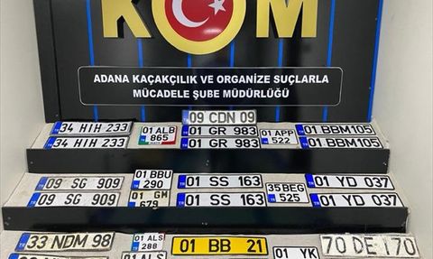 Adana'da Sahte Araç Plakası Operasyonu