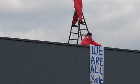 Avusturya'da Filistin Destekçileri BRP Rotax'ı Protesto Etti