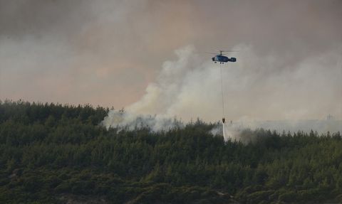 Çanakkale Gelibolu'daki Orman Yangını İkinci Gününde