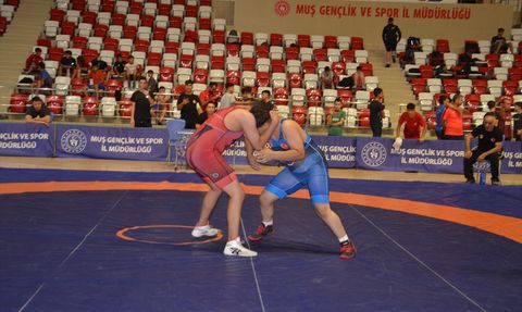 Muş'ta Anadolu Yıldızlar Ligi Güreş Müsabakaları Başladı