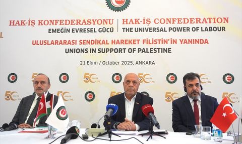 HAK-İŞ'ten Filistin İçin Uluslararası Destek Çağrısı