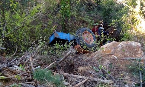 Traktör Kazasında Sürücü Hayatını Kaybetti