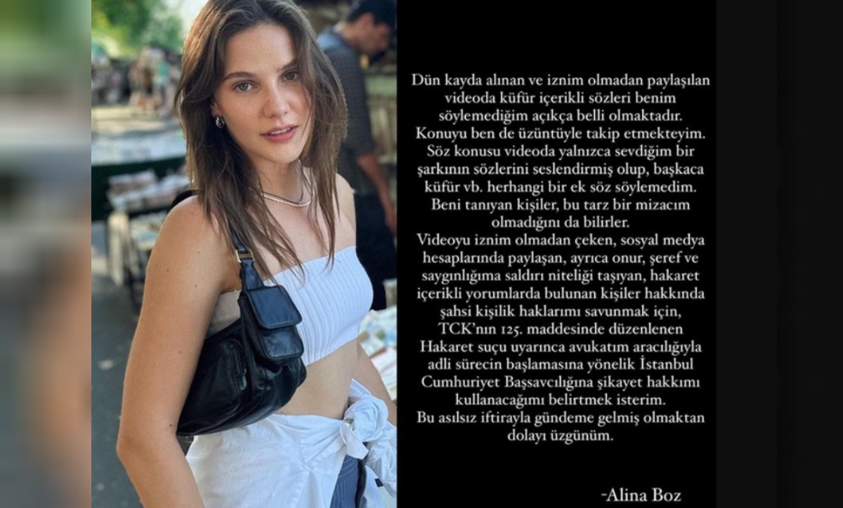 alina boz küfürlü videosu için açıklama yaptı