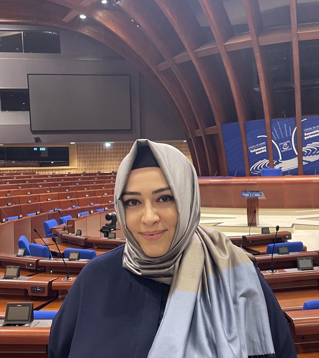 AK Parti İstanbul Milletvekili Sena Nur Çelik Kanat, Avrupa Konseyi Parlamenter Meclisi (AKPM)...