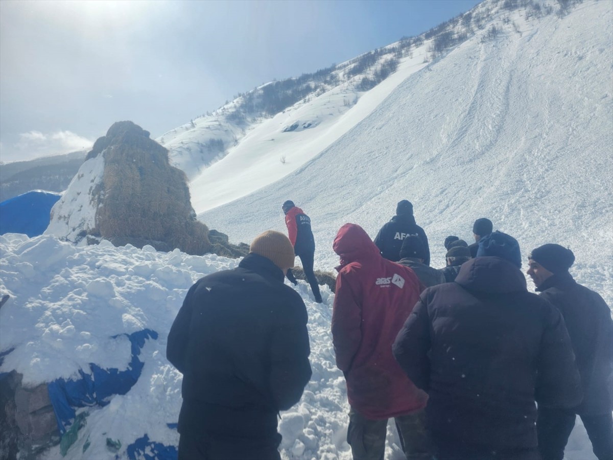 Ardahan'ın Posof ilçesine bağlı Derindere köyünde yerleşim alanına yakın bölgeye çığ düştü. Bazı...