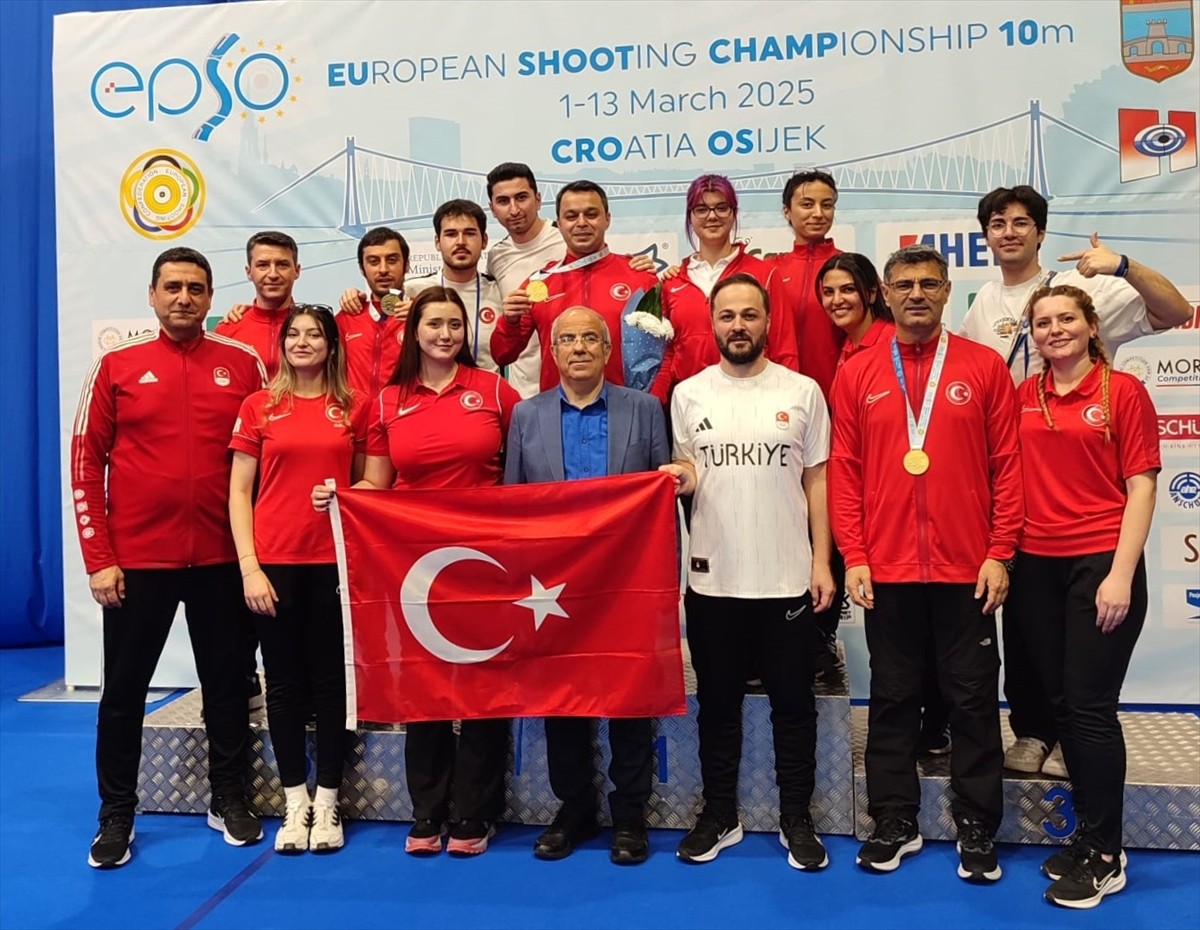 Hırvatistan'da düzenlenen Avrupa Havalı Silahlar Şampiyonası'nda Yusuf Dikeç, İsmail Keleş ve...