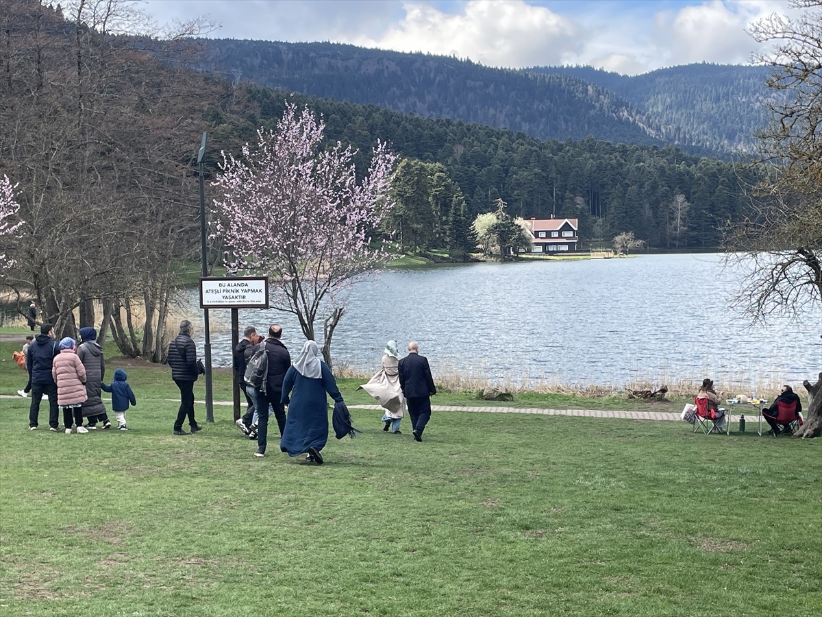 Ramazan Bayramı tatilinde doğayla iç içe vakit geçirmek isteyenler, Bolu Gölcük Tabiat Parkı'na...