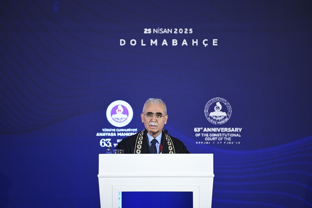 Anayasa Mahkemesi Başkanı Kadir Özkaya, Cumhurbaşkanı Recep Tayyip Erdoğan'ın katılımıyla...