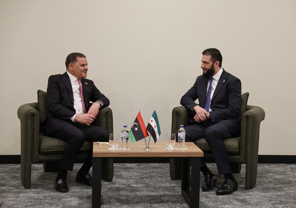 Libya Ulusal Birlik Hükümeti Başbakanı Abdulhamid Dibeybe (solda), 4. Antalya Diplomasi Forumu...