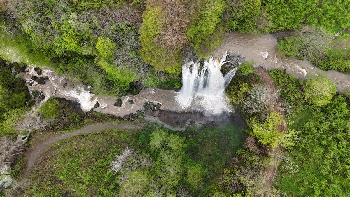 Ordu'da karların erimesiyle debisi artan Ohtamış Şelalesi, alternatif turizm arayanların rotasında...