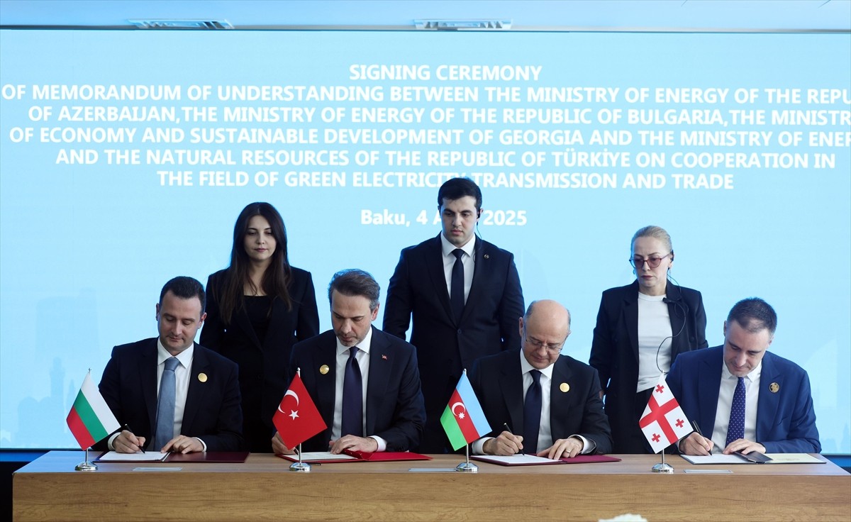 Türkiye, Azerbaycan, Bulgaristan ve Gürcistan, "Yeşil Elektrik İletimi ve Ticareti Projesi"...