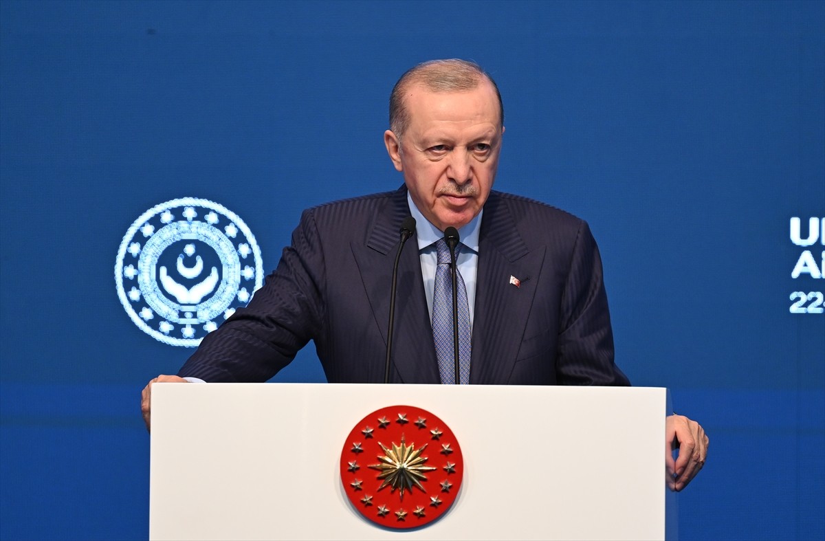 Cumhurbaşkanı Recep Tayyip Erdoğan, İstanbul'un Şişli ilçesinde bir otelde düzenlenen ve Anadolu...