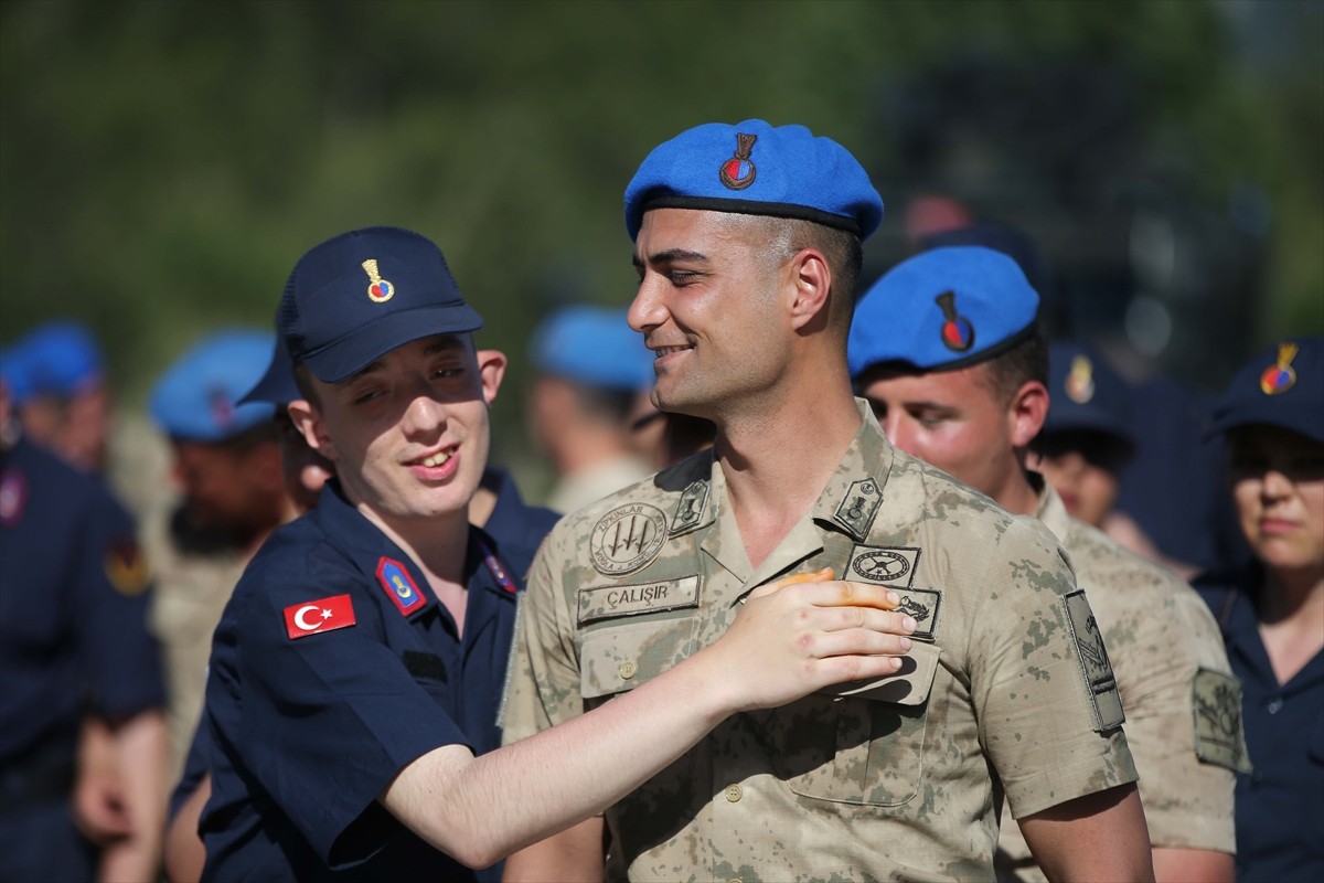 Muğla'da askerlik yapamayan engelli vatandaşlar, "Temsili Askerlik Uygulaması" kapsamında...