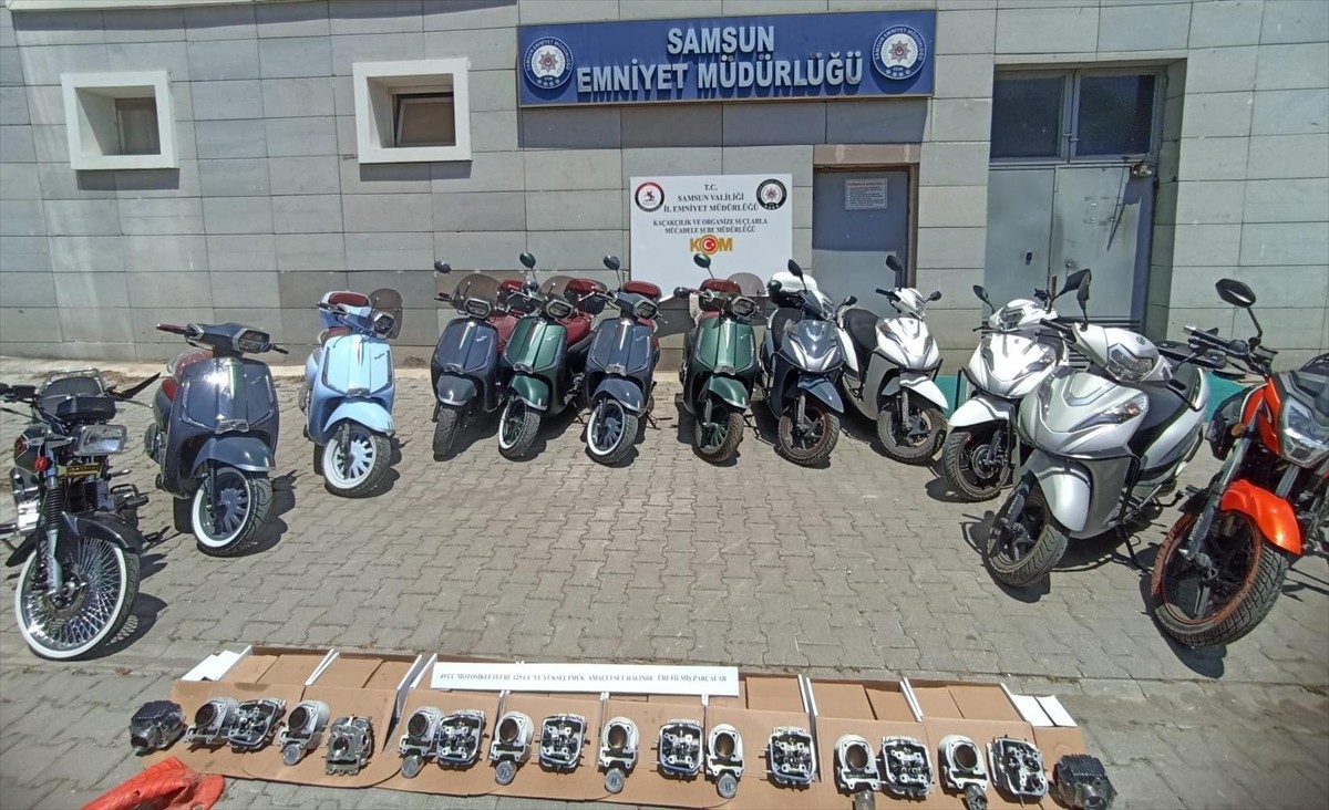 Samsun merkezli 6 ilde motosikletlerin silindir hacmini usulsüz yükselterek vergi kaybına neden...