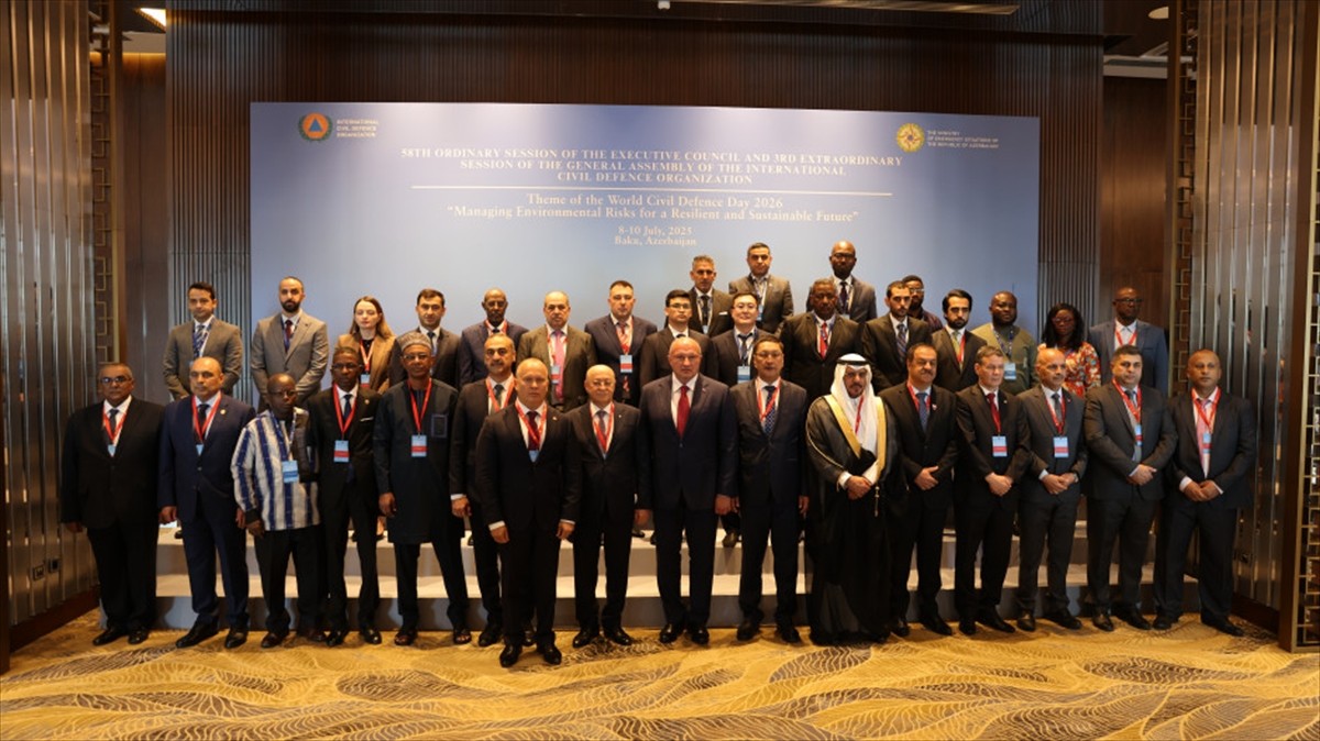 Azerbaycan'ın başkenti Bakü'de, Uluslararası Sivil Savunma Teşkilatı (ICDO) Yürütme Kurulu'nun 58....