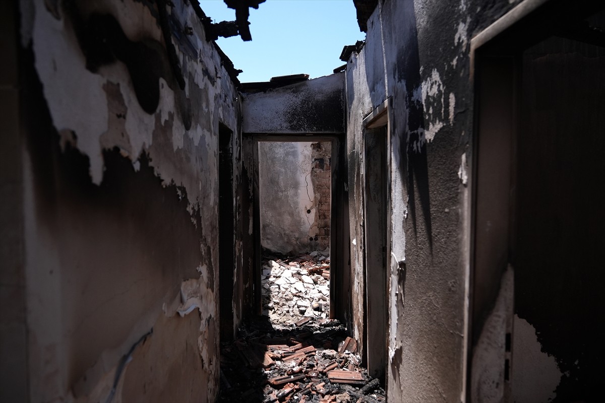 İzmir'in Seferihisar ve Menderes ilçelerinde rüzgarın da etkisiyle kısa sürede büyüyen ve...