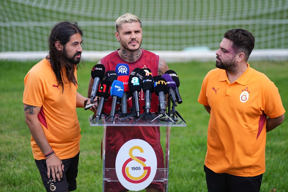 Galatasaray Futbol Takımı Kaptanı Mauro Icardi, Kemerburgaz Metin Oktay Tesisleri'nde basın...