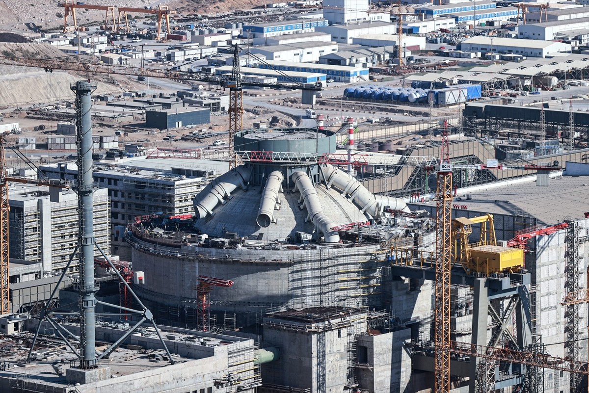 Mersin'in Gülnar ilçesinde inşası devam eden Akkuyu Nükleer Güç Santrali'ndeki (NGS) çalışmalar...
